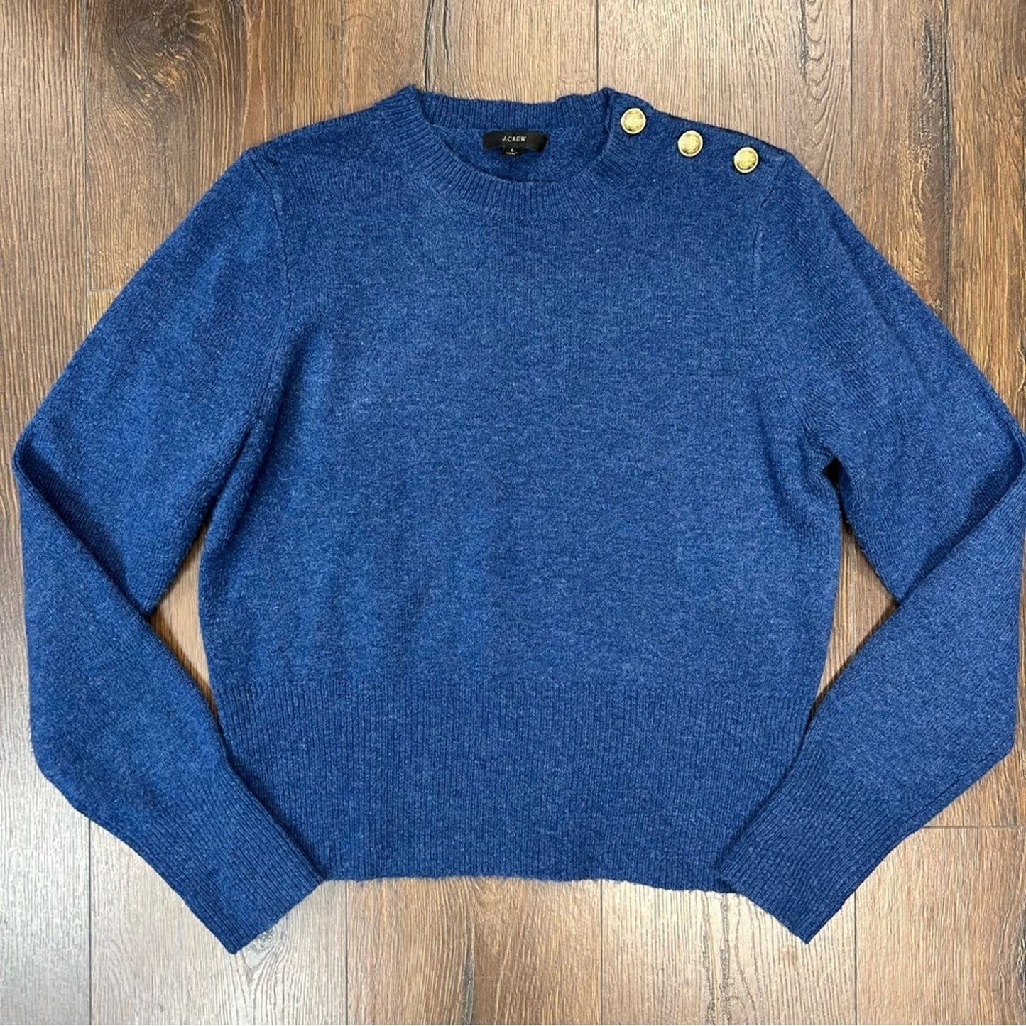 J. Crew Crewneck sweater with shoulder buttons SZ LG