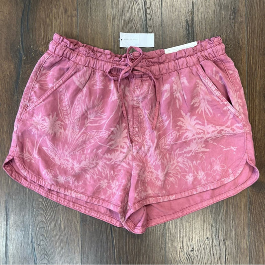 🆕 American Eagle pink Hawaiian drawstring shorts SZ LG