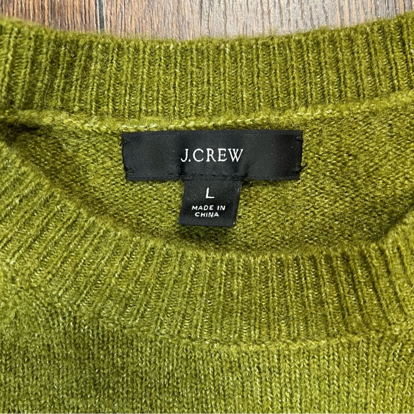 J. Crew Crewneck sweater with shoulder buttons SZ LG