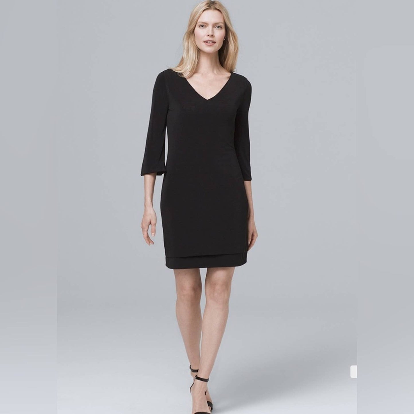 White House black market Ultimate Reversible V-Neck Shift Dress SZ XL