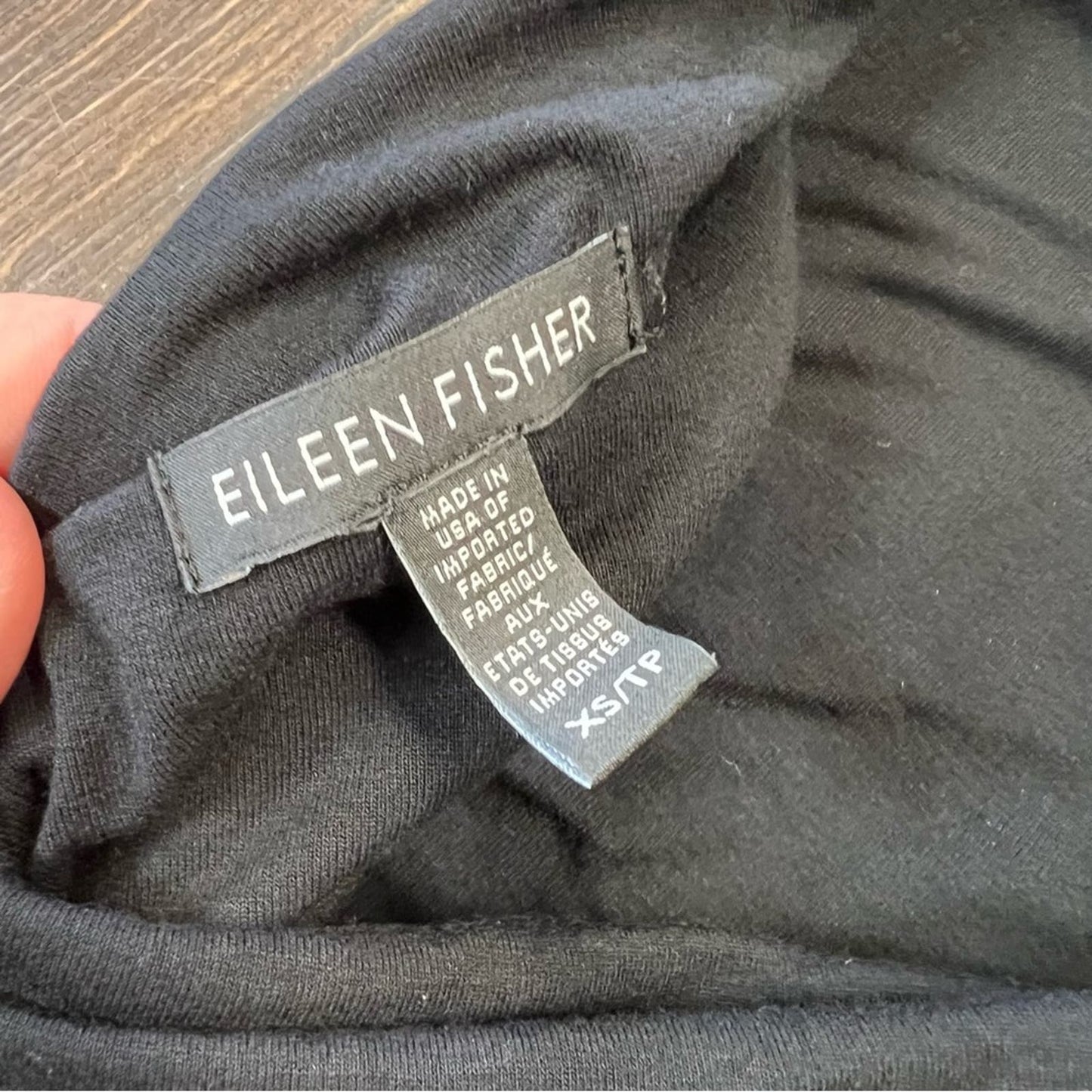 Eileen fisher black black scoop dress SZ XS