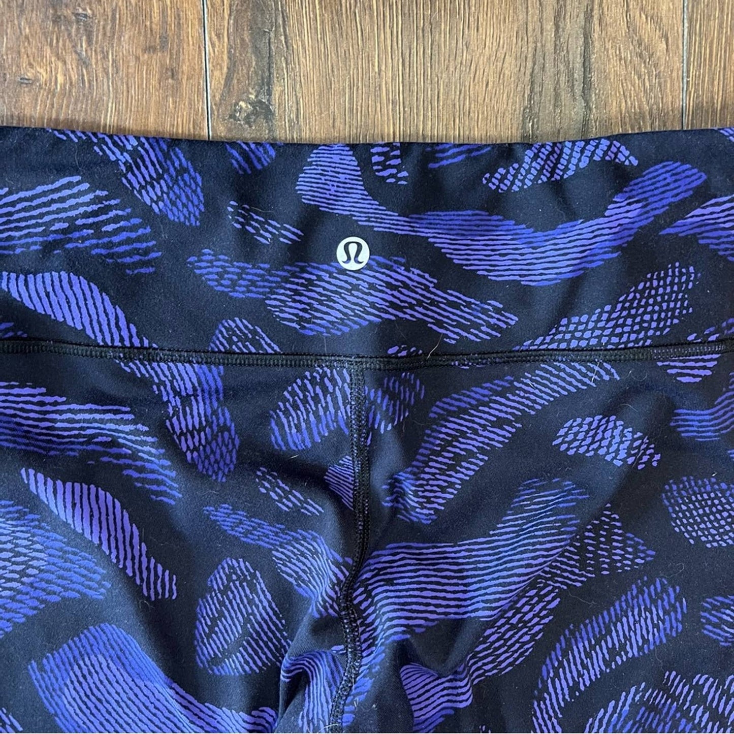 Lululemon Wunder Under Pant III Warp Super Purple Black SZ 10