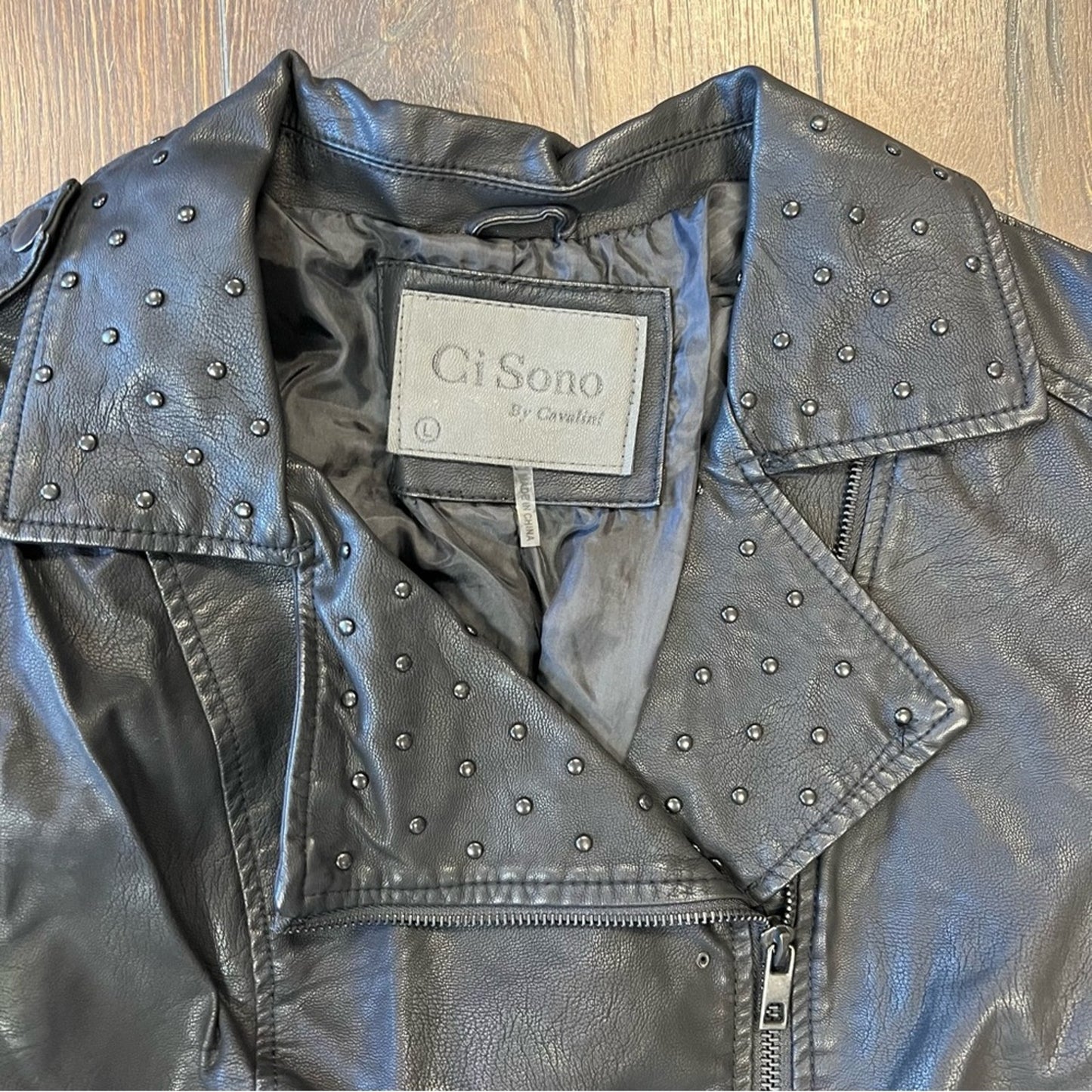 Ci Sono black moto jacket SZ LG