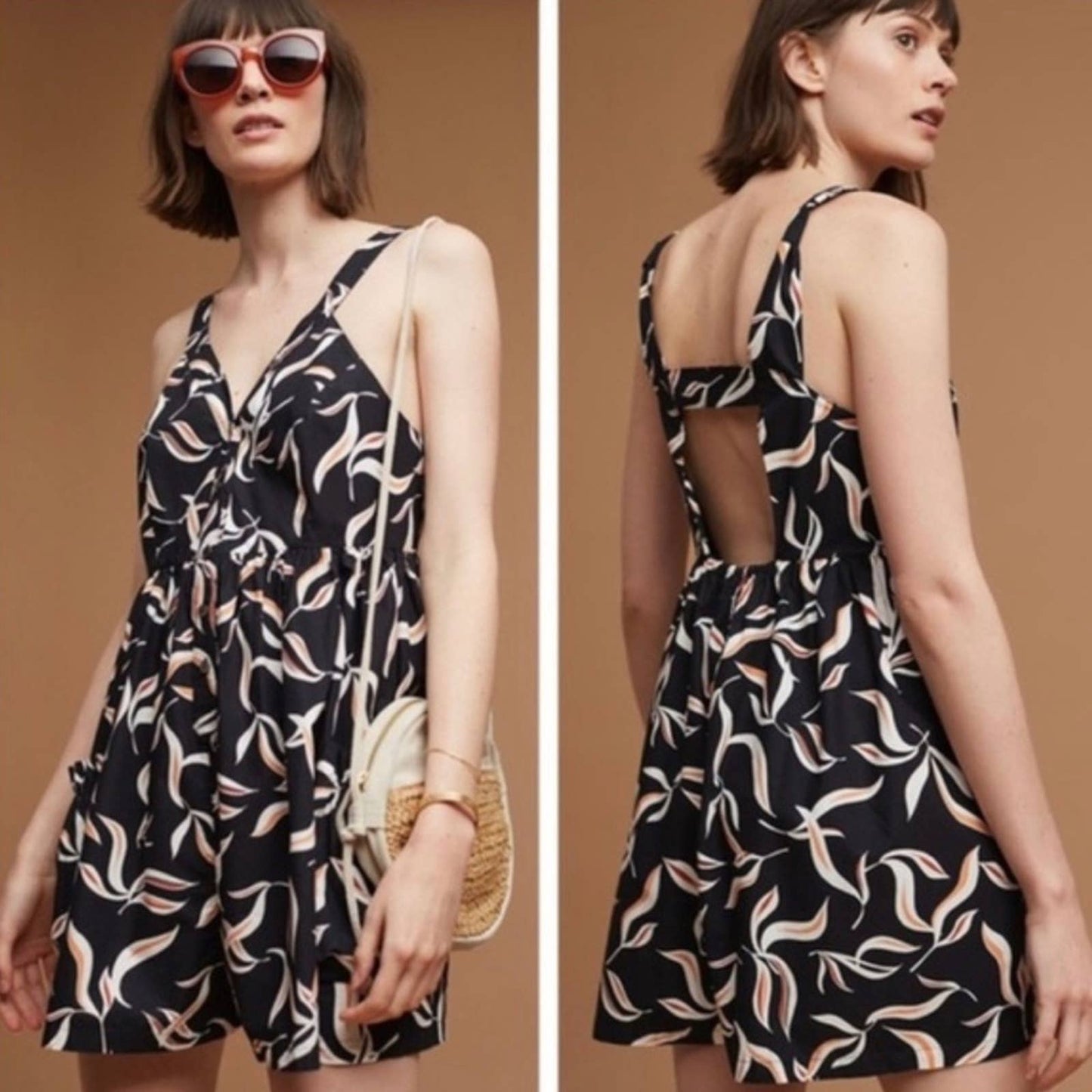Anthropologie hei hei Palma printed romper SZ MED