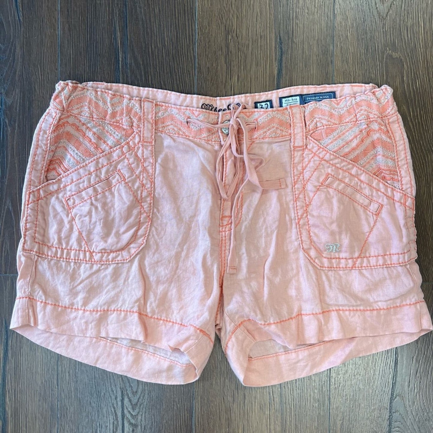 Miss me cargo linen shorts SZ 32