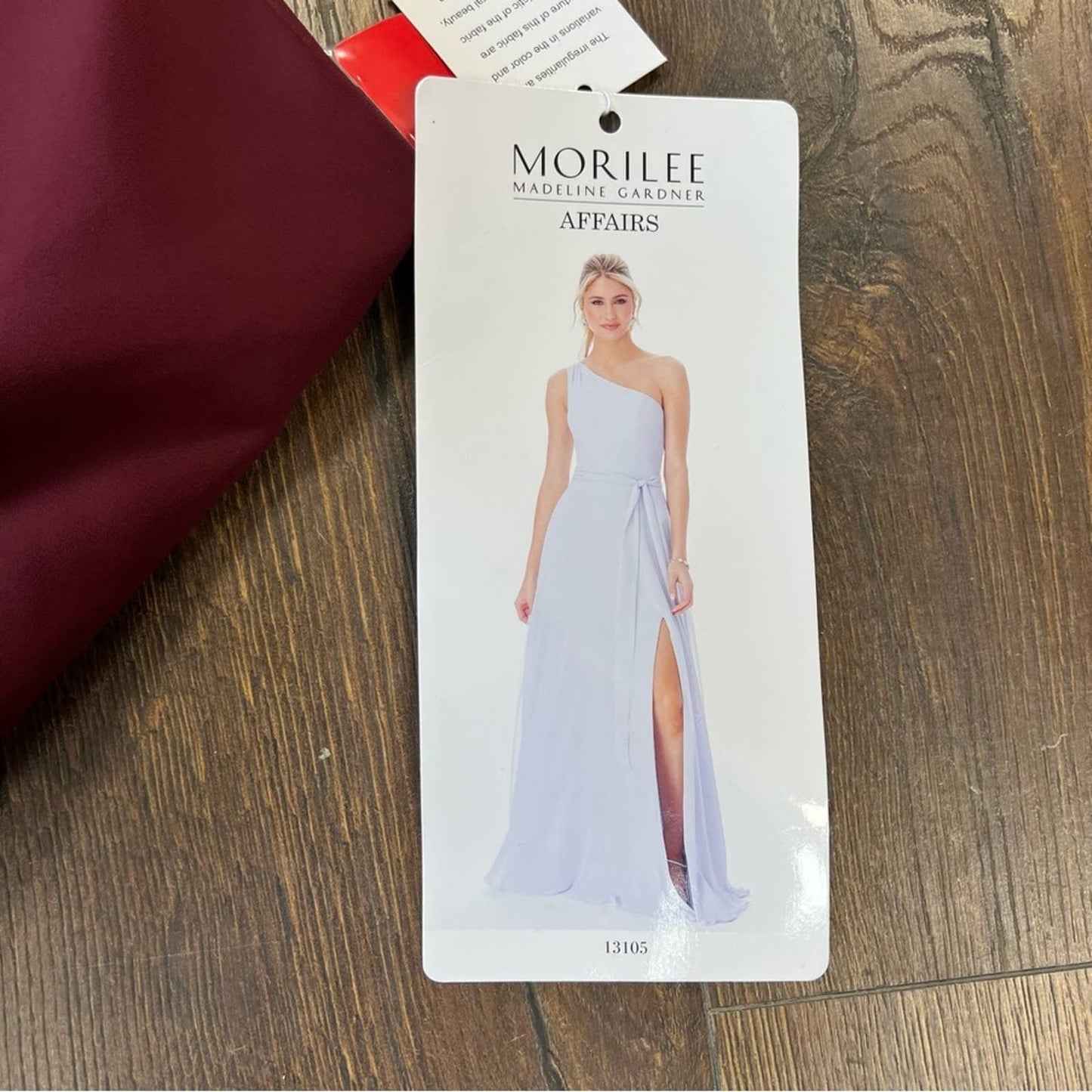 🆕 Mori lee One Shoulder Chiffon Bridesmaid Dress SZ 8