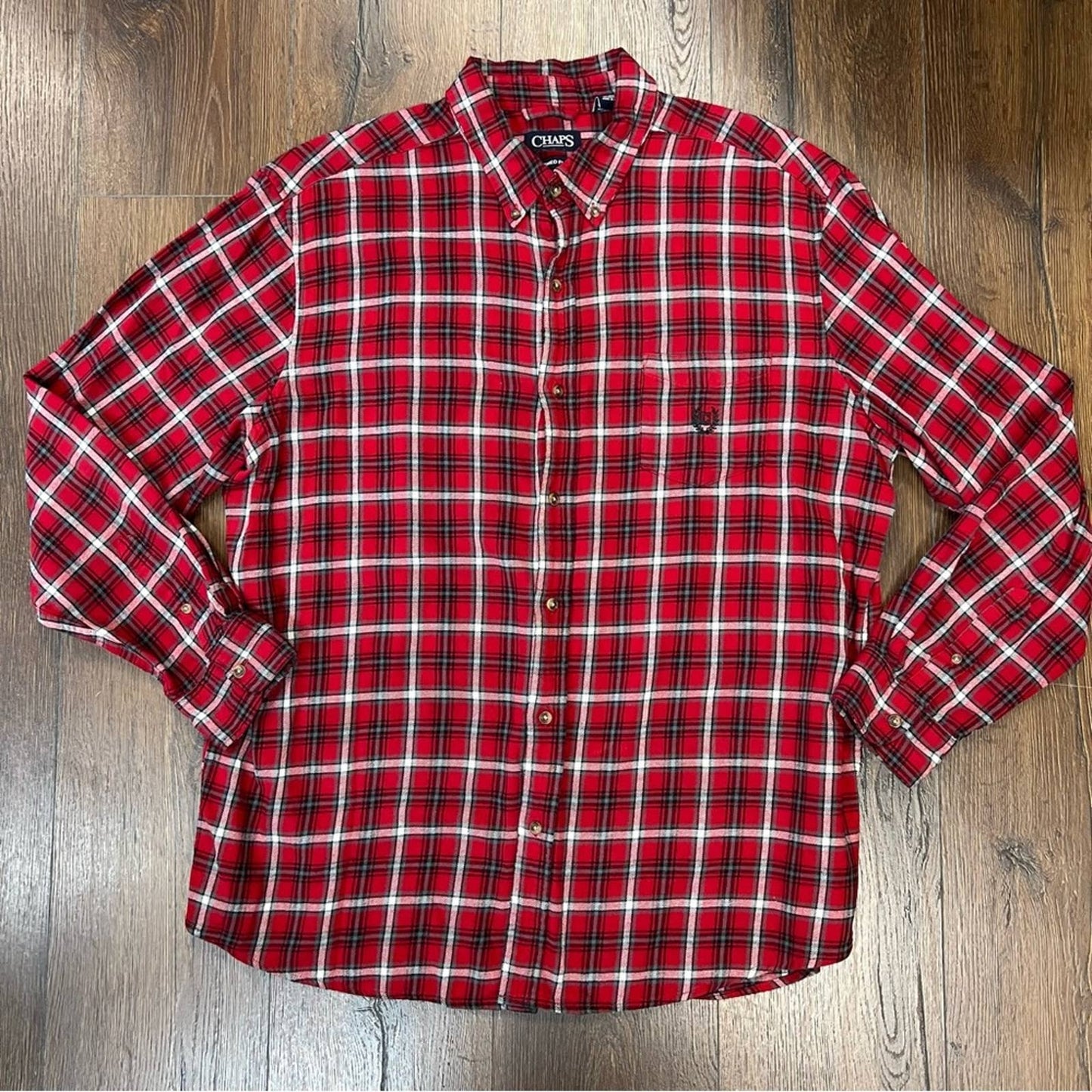 Chaps brushed flannel button down shirt SZ XXL