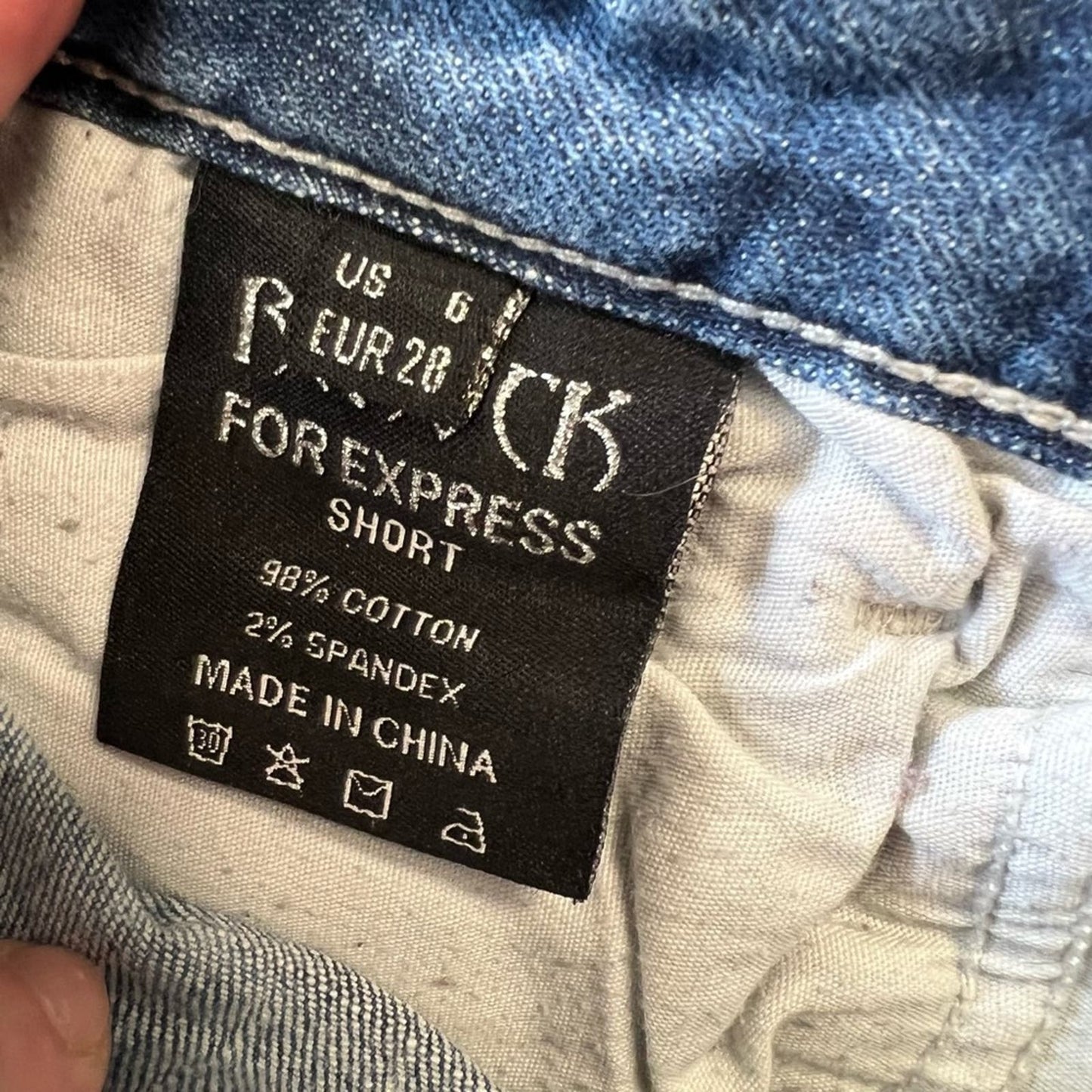 Rerock for express denim short SZ 6
