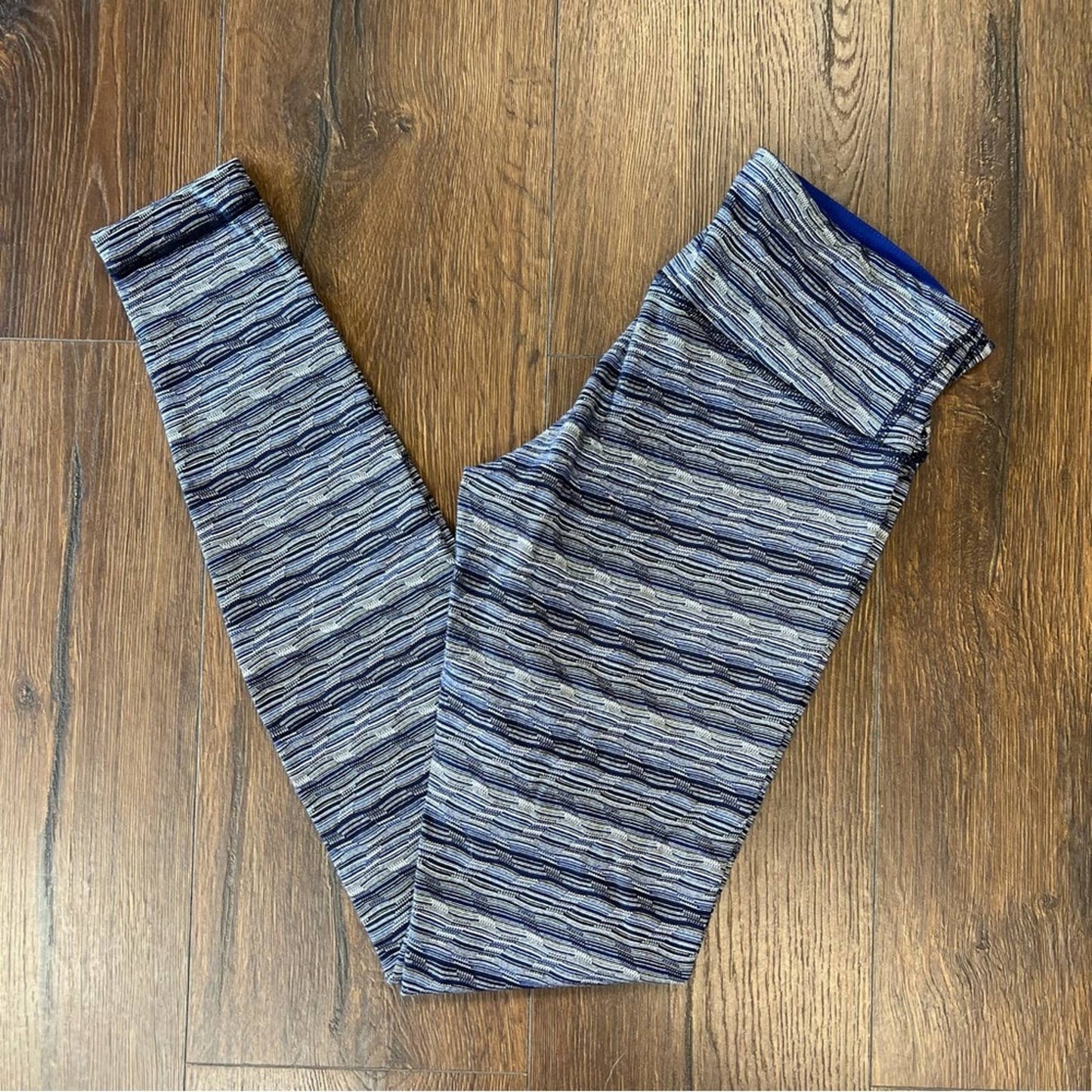 Lululemon Wunder Under Pant III Space Dye Twist Sapphire Blue Multi SZ 6