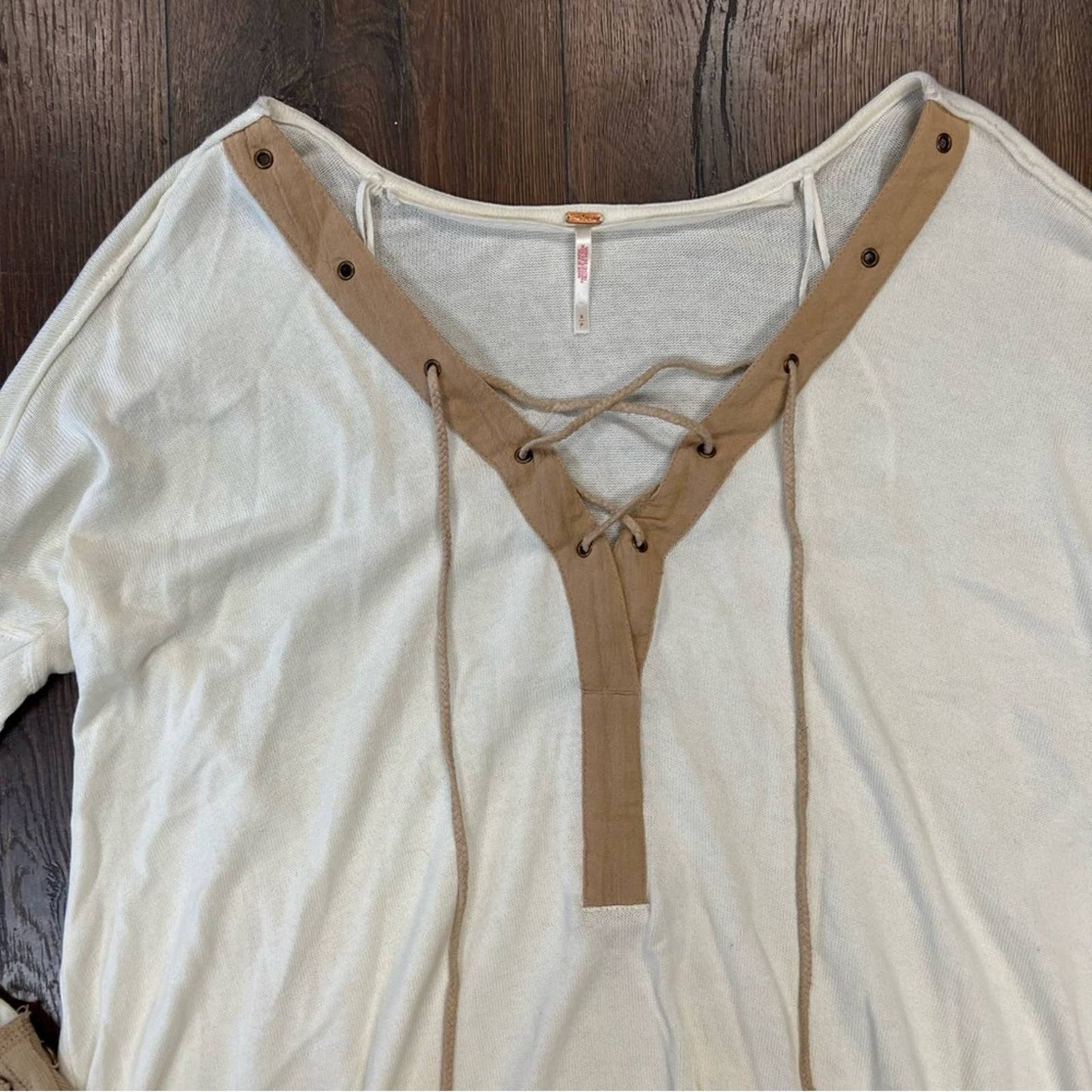 Free People lace up, bolted cuff tunic