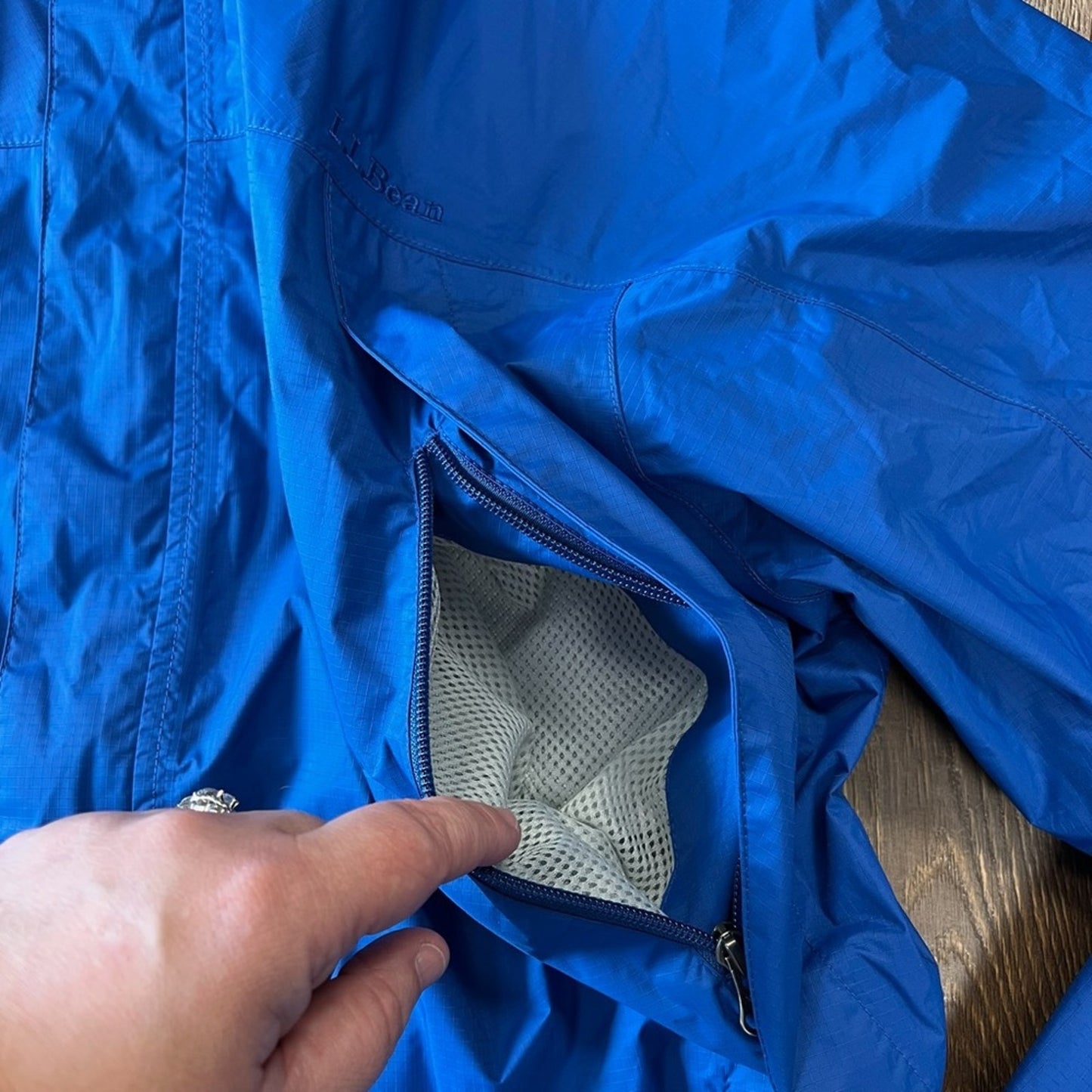 Ll Bean Petite Trail Model Raincoat SZ LG