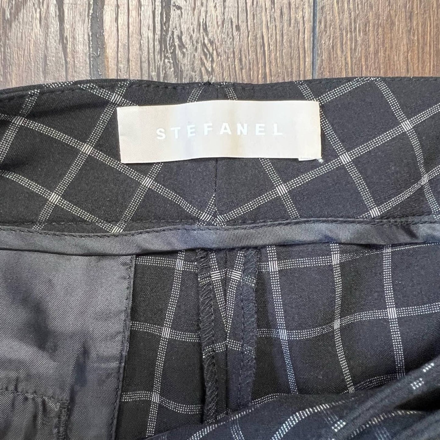 Stefanel checked pant SZ 8