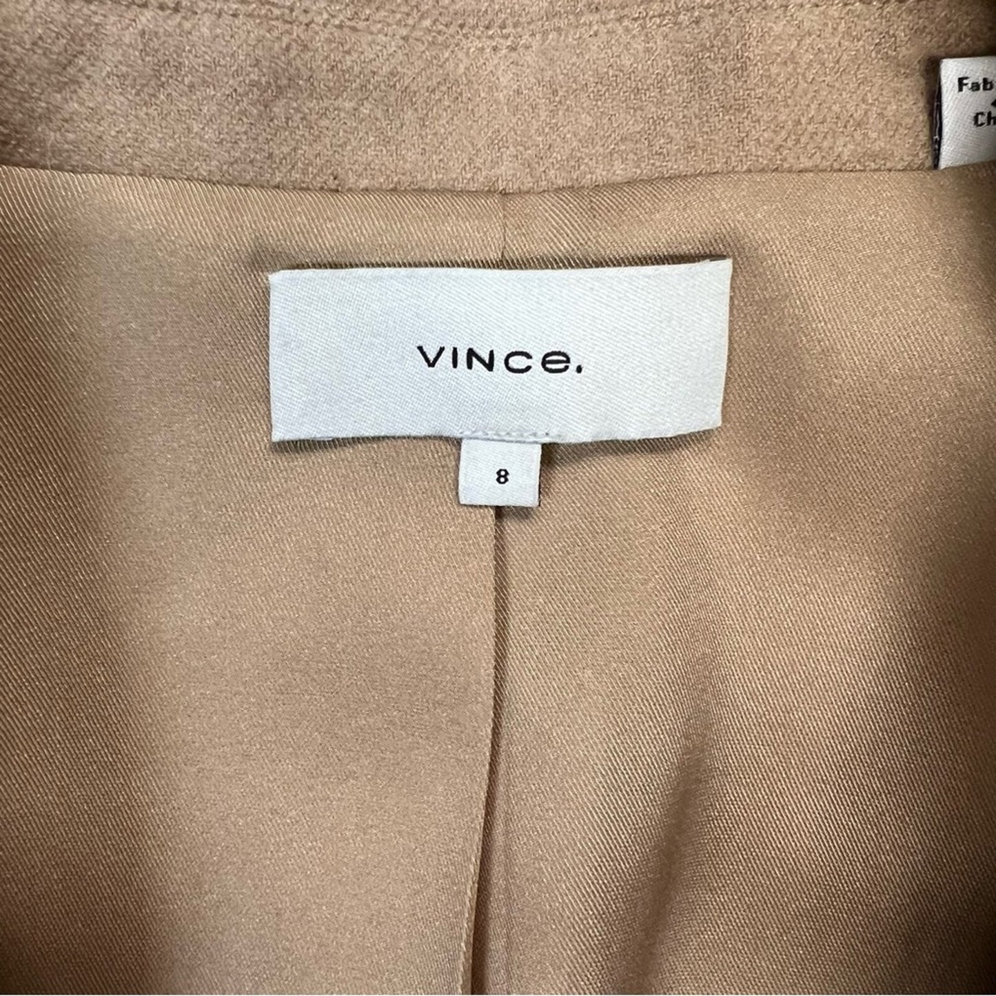 VINCE. BOYFRIEND BLAZER IN PALE NUT SZ 8