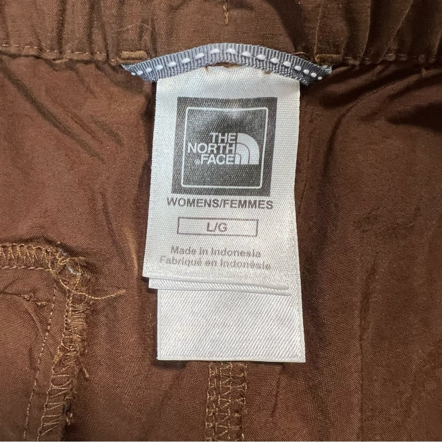 North face brown cargo Capri SZ LG