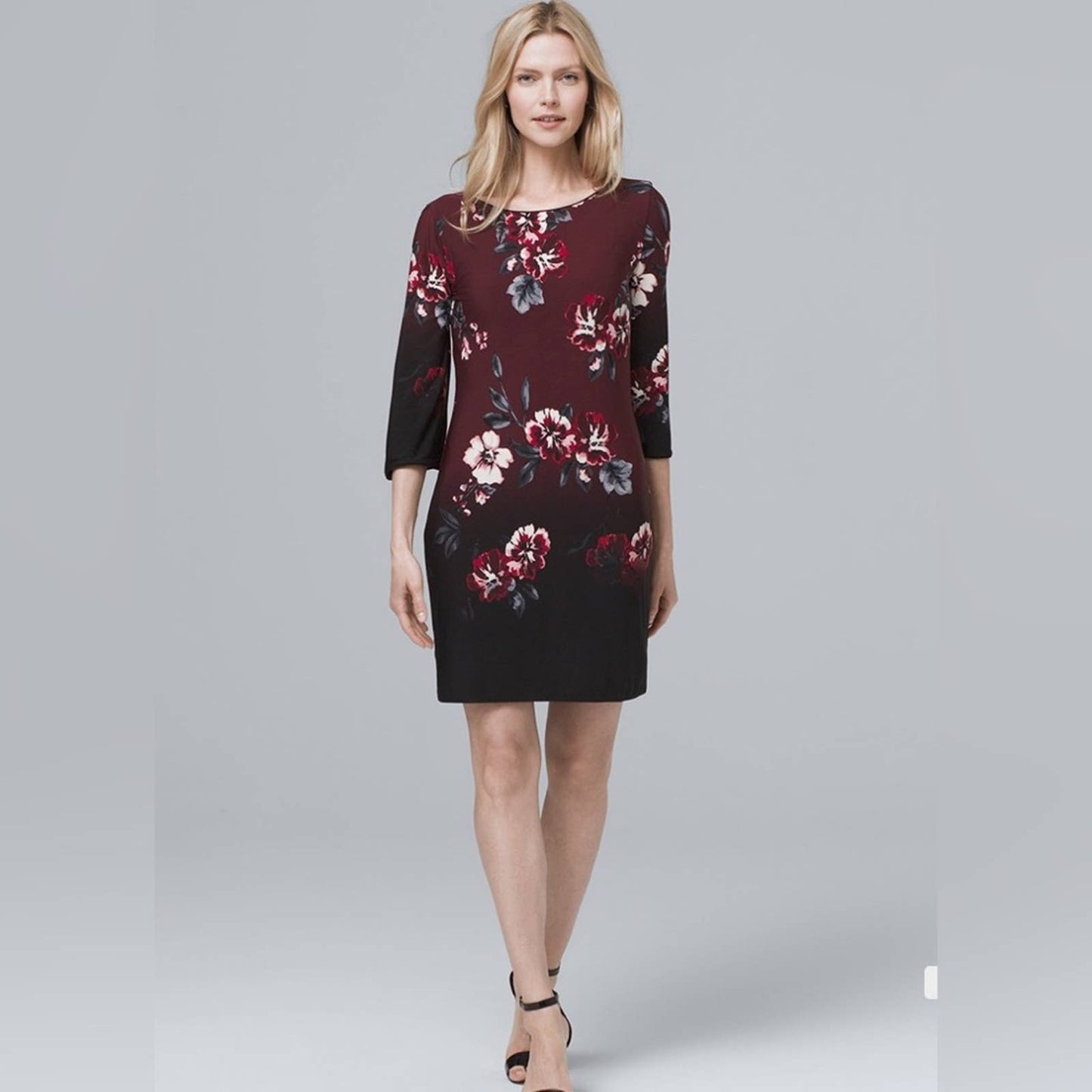 White House black market Ultimate Reversible V-Neck Shift Dress SZ XL