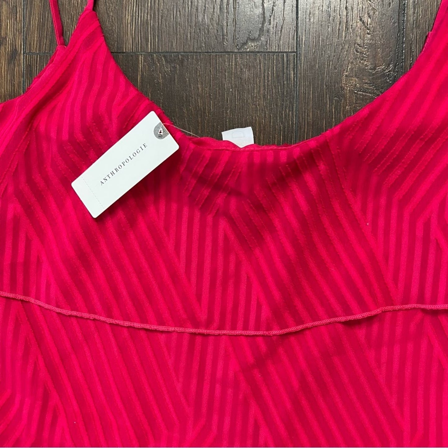 🆕 Anthropologie AMADI pink tiered tank SZ LG