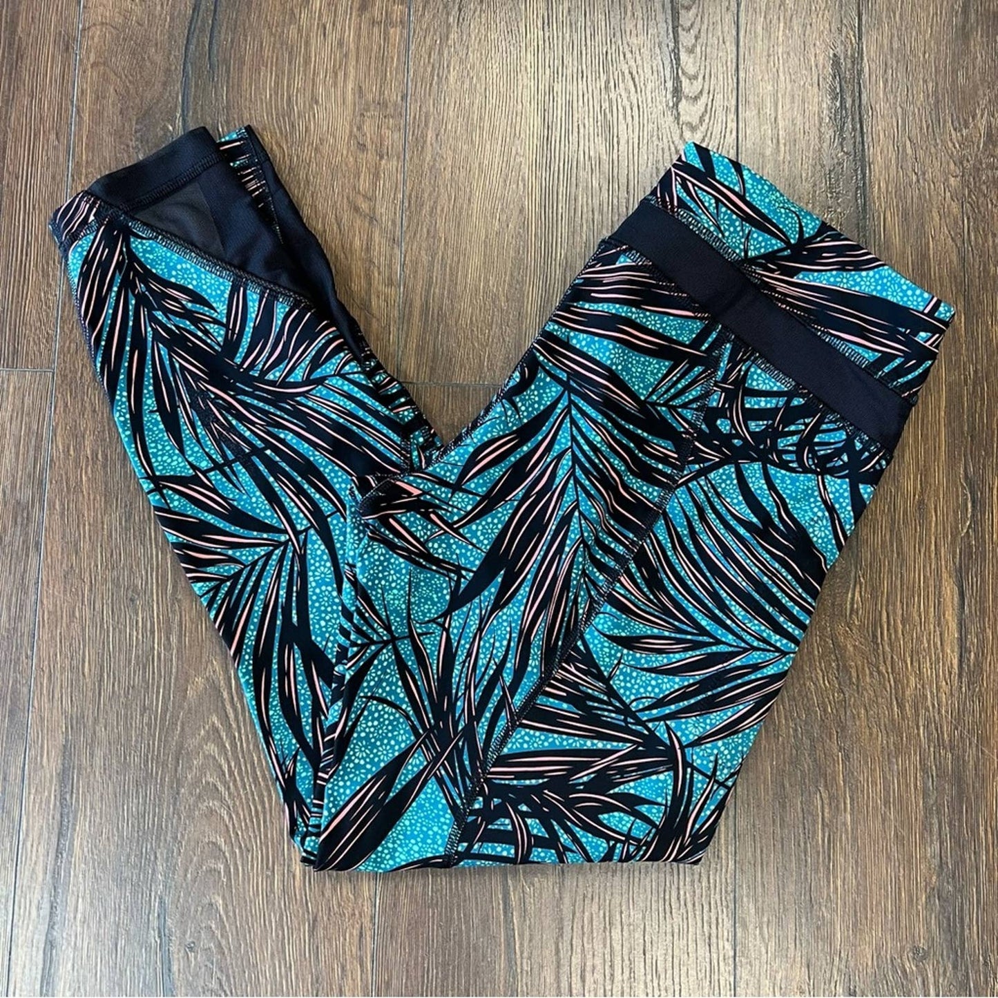 Lululemon Inspire Tight II Palm Lace Tofino Teal Multi SZ 8