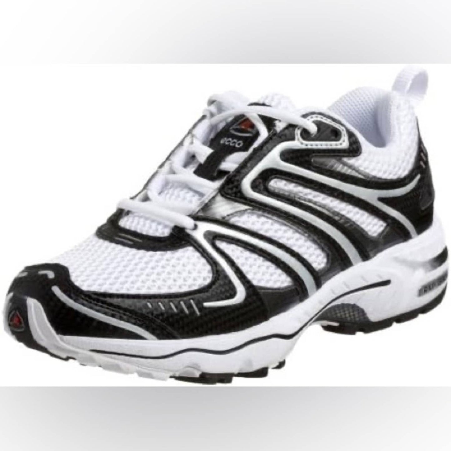 ECCO Women's XP 1660 Running Shoe, Black/White/Yellow SZ 9/9.5