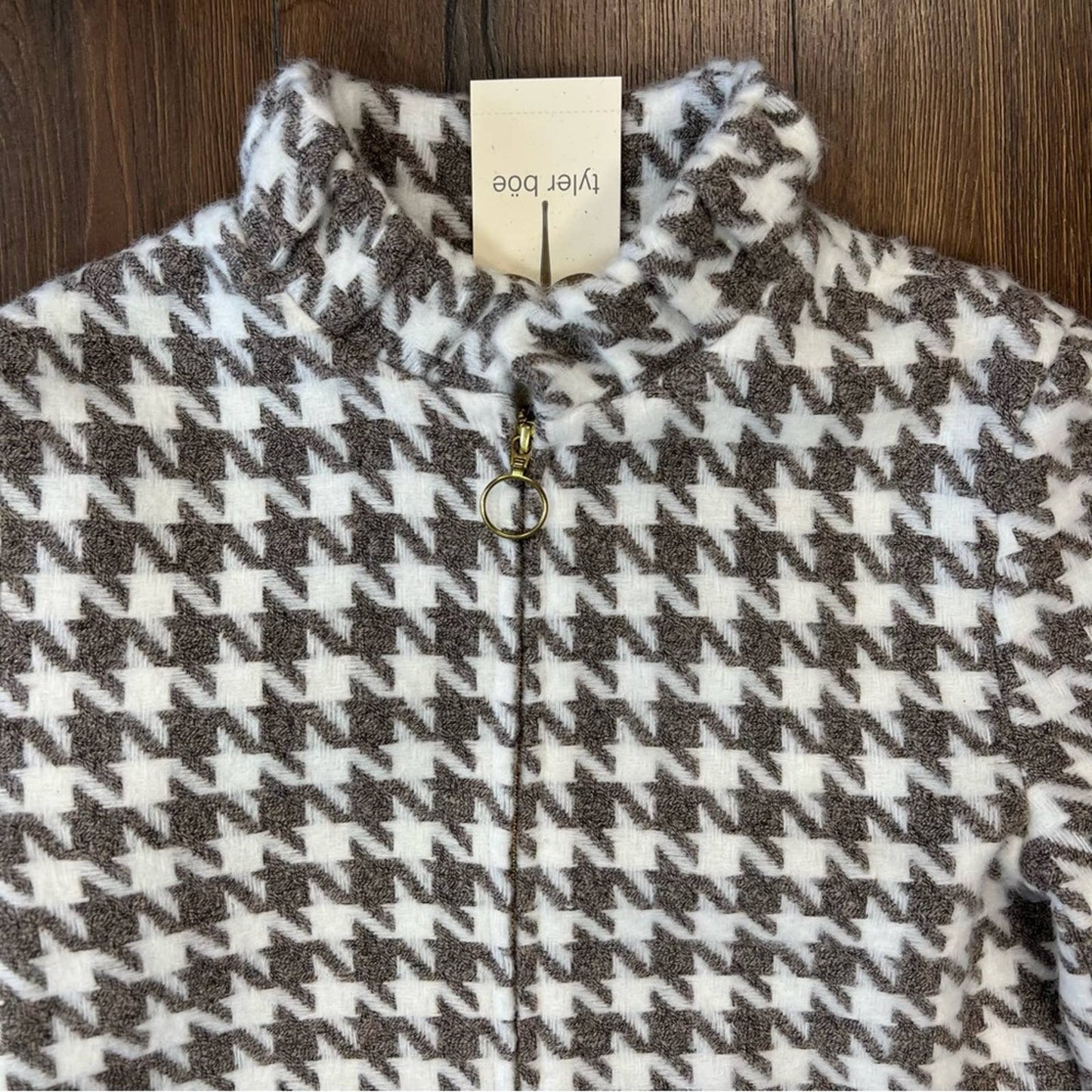 🆕 Tyler Boe Anthropologie houndstooth jacket blazer SZ XS