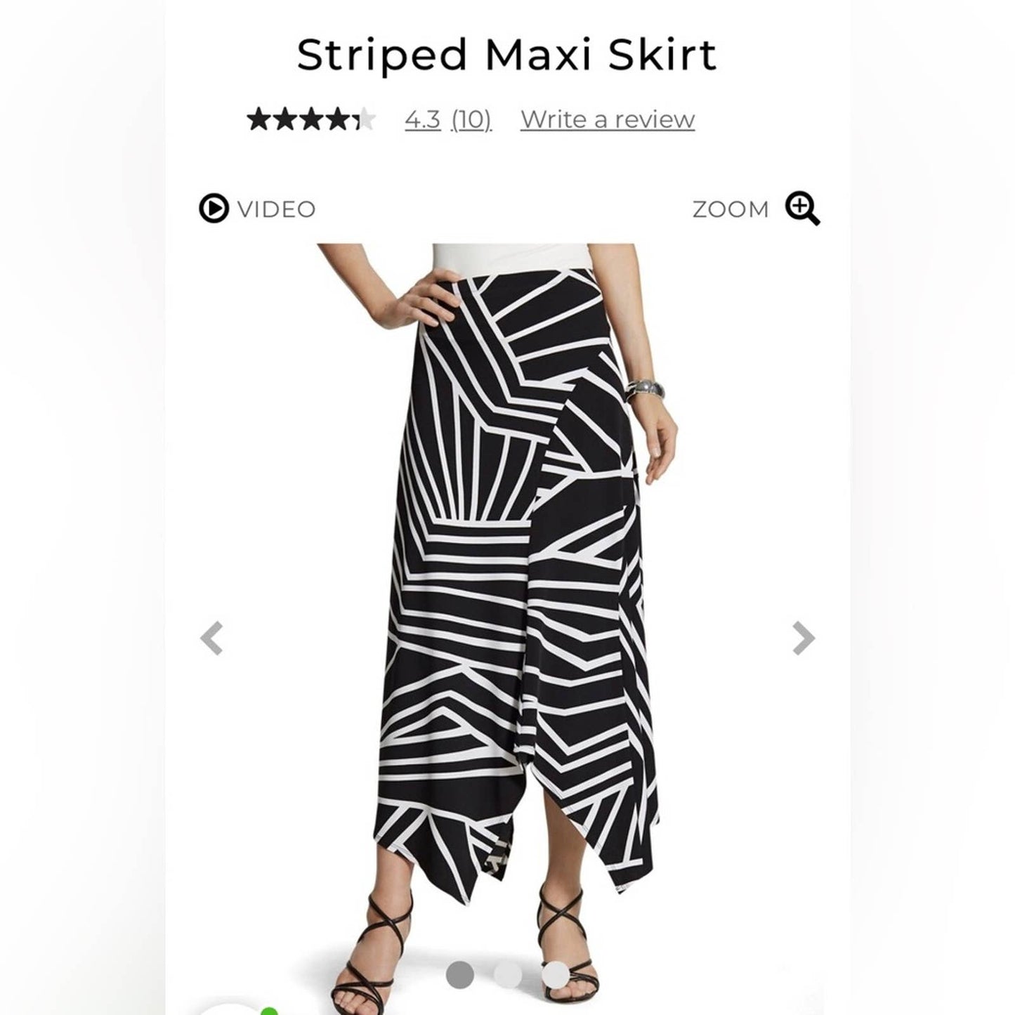Chico’s striped Maxi SZ 2/LG