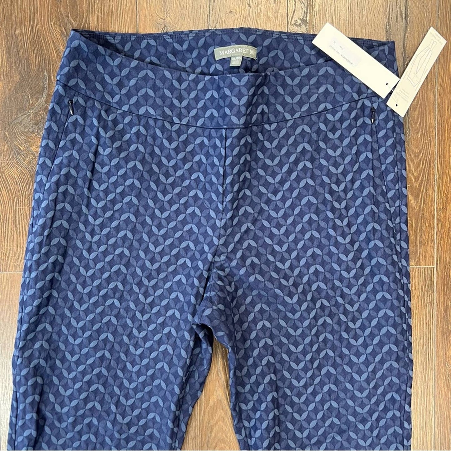 🆕 Margaret M: Catherine Ponte Pant- Navy jacquard SZ XL