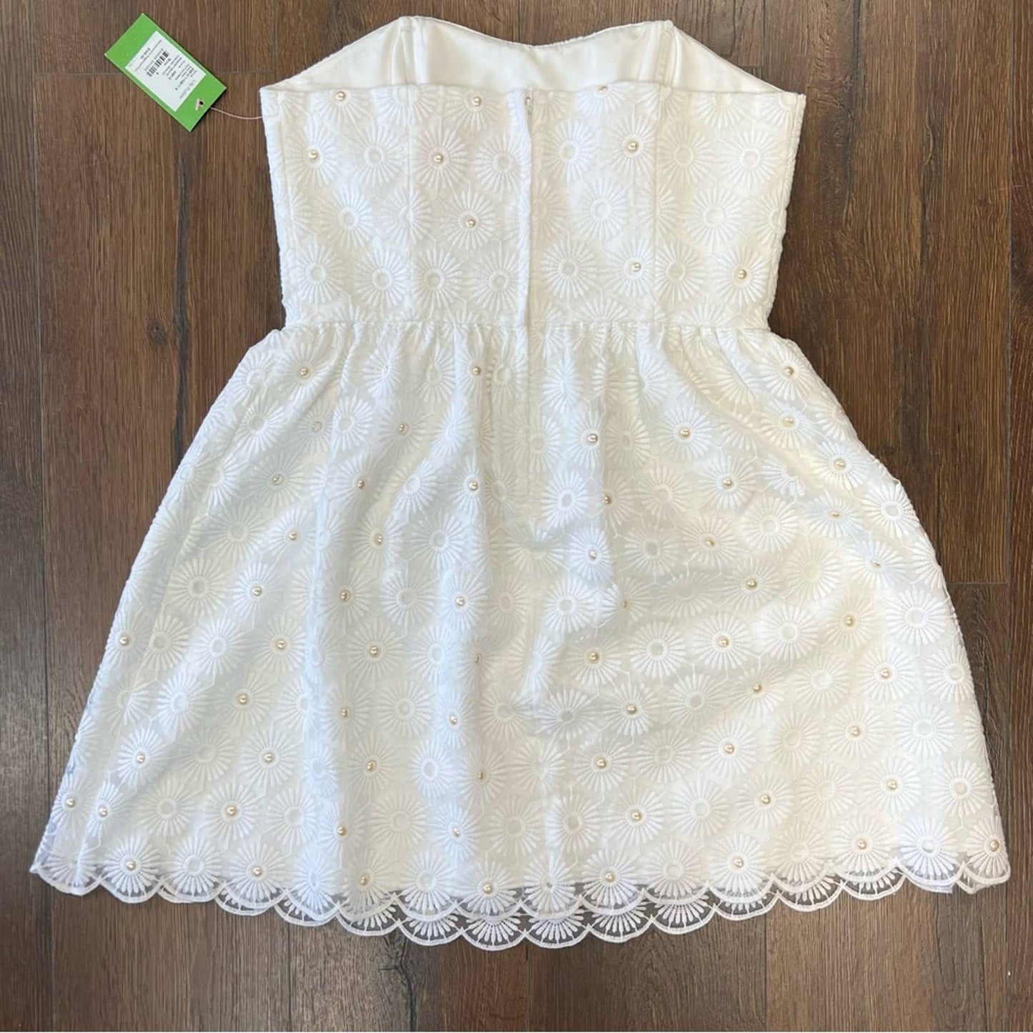 🆕 Lilly Pulitzer Payton Resort White, Pinwheel Organza Dress SZ 8