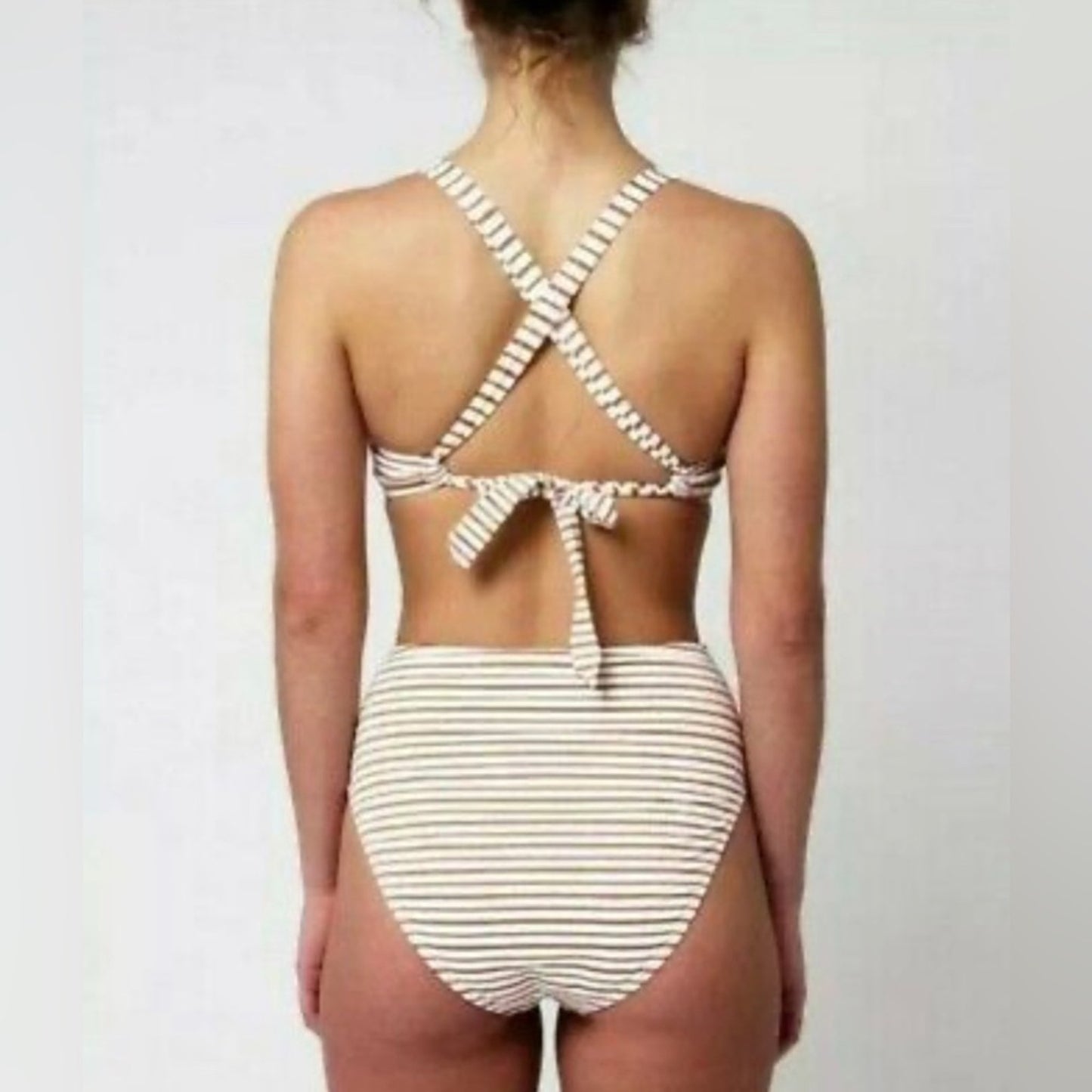 Vigoss Met Stripe One Piece Swimsuit SZ 3X