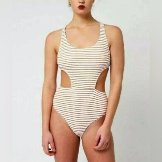 Vigoss Met Stripe One Piece Swimsuit SZ 3X