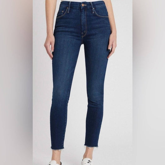 Mother high waisted looker ankle fray jeans SZ 28/6