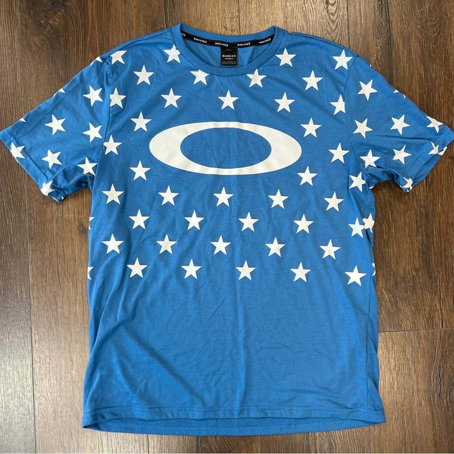 Oakley California Blue Star Crewneck Tee SZ LG