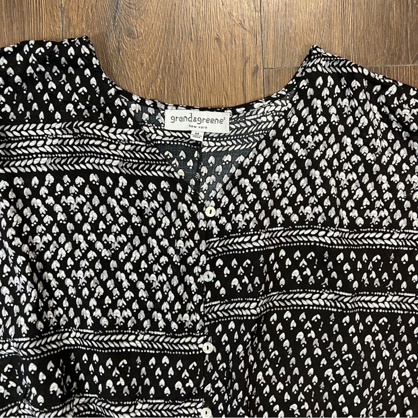 Grand&greene Reyes printed top SZ MED