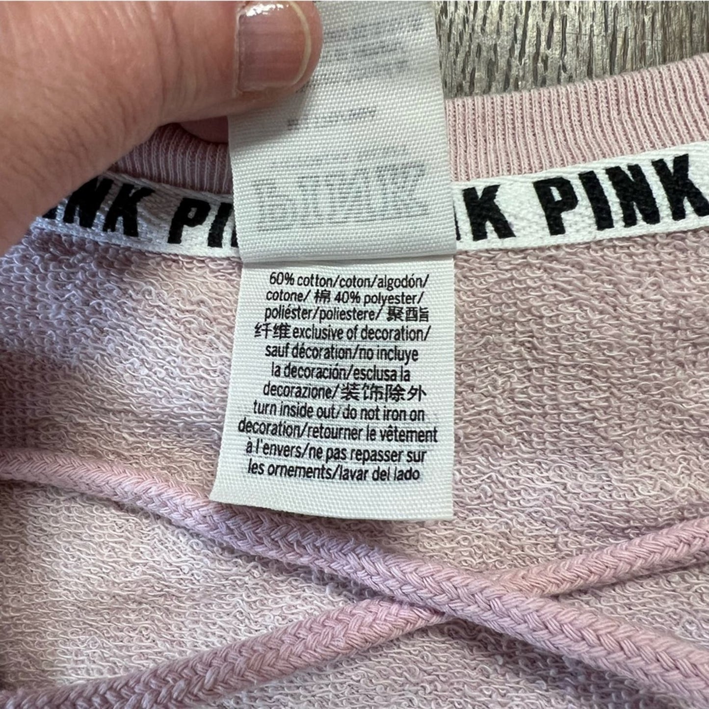 Victoria secret PINK lace up sweatshirt SZ MED