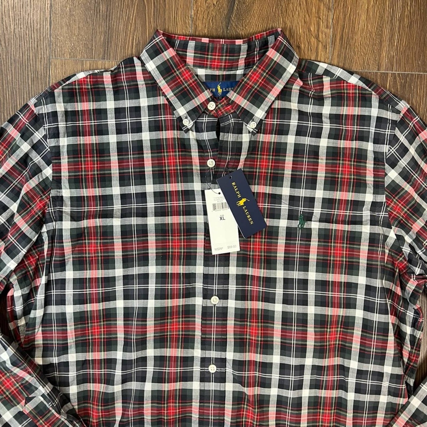 🆕 POLO RALPH LAUREN LONG SLEEVE SPORT SHIRT classic fit button down SZ XL