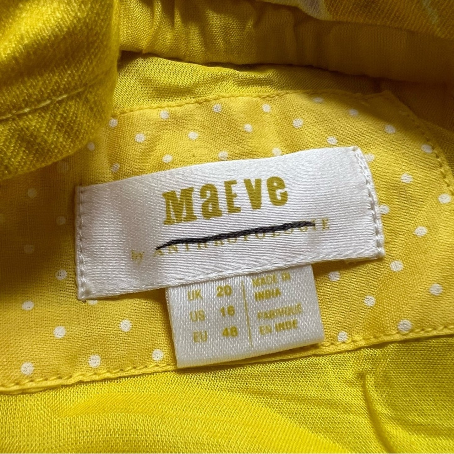Maeve by anthropologie midi pineapple dress SZ 16