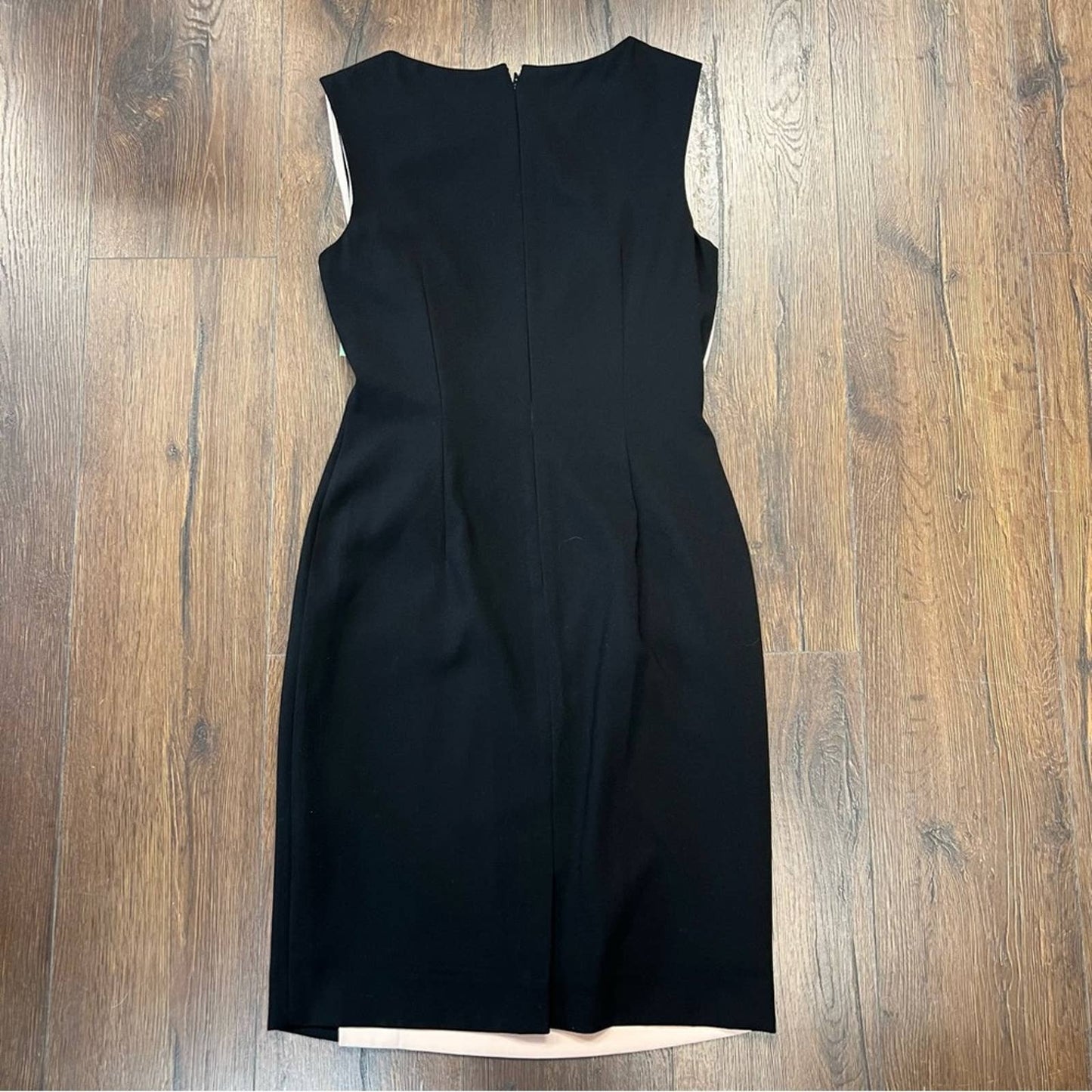 Antonio Melani pink and black ruffle front dress SZ 6