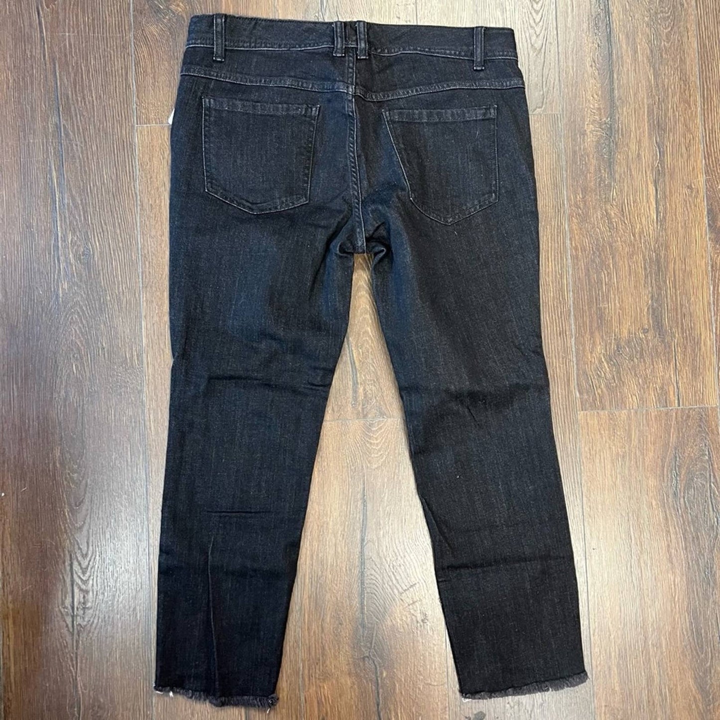 🆕 Free People Mid Rise Skinny Destroyed Ankle Jean in Black SZ 31/10