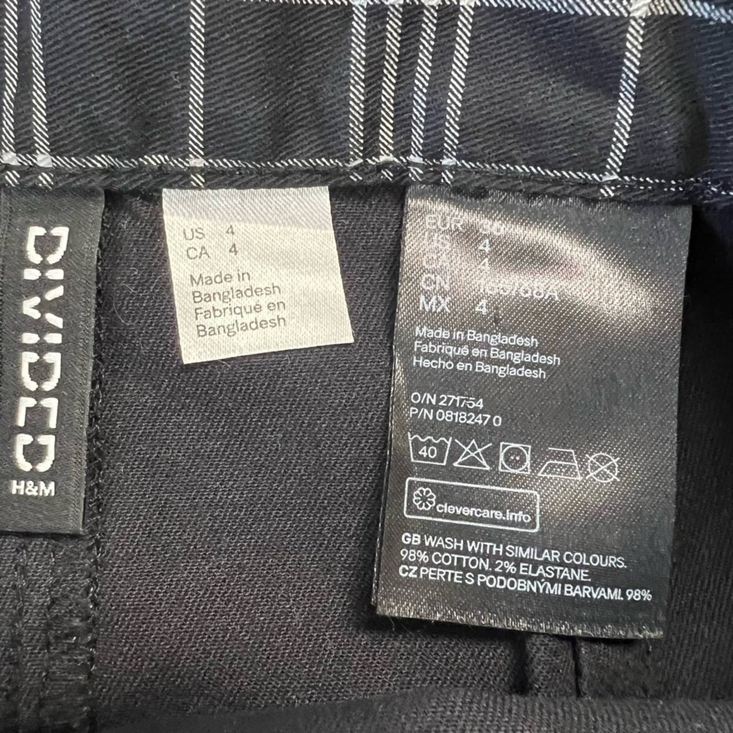 Divided button front plaid skirt SZ4