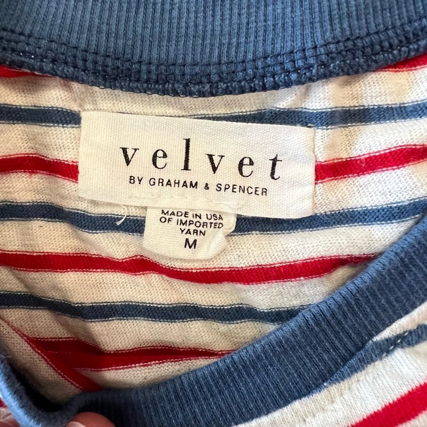 Velvet by graham & Spencer striped tee shirt SZ MED