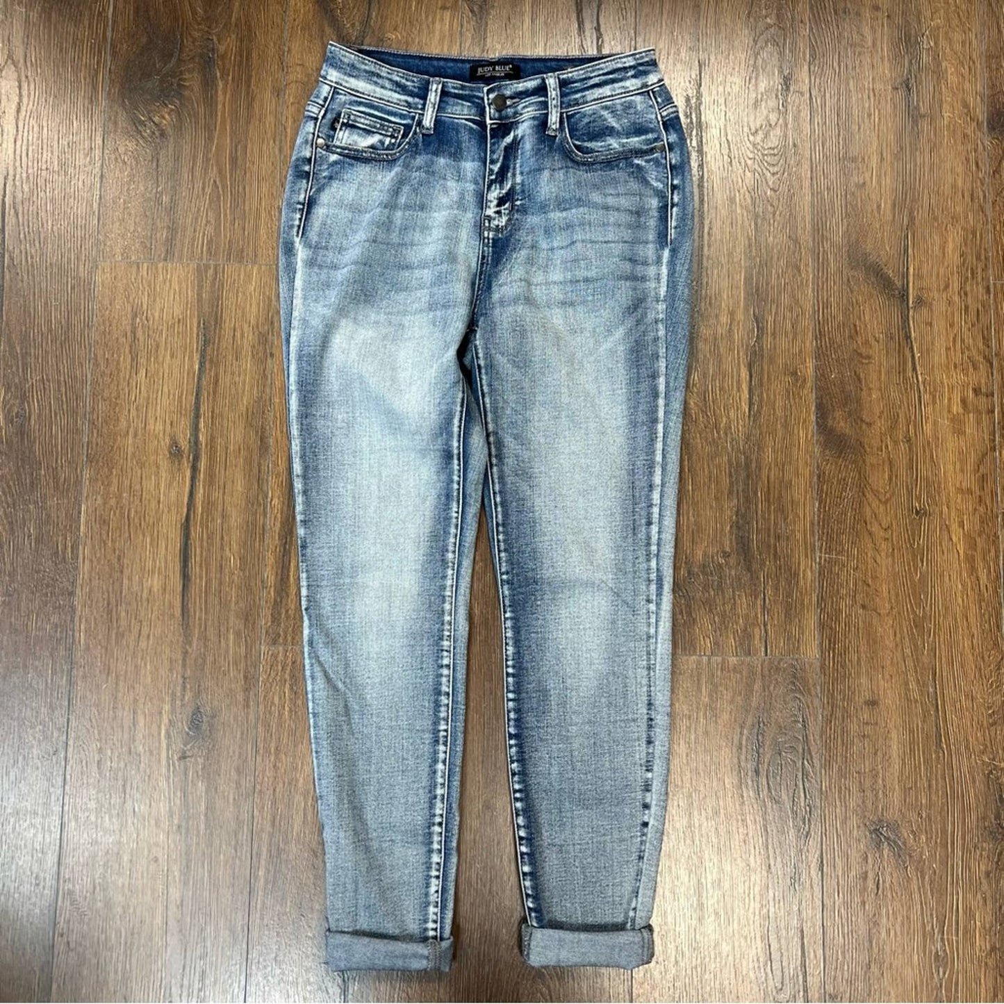 Judy Blue High Rise Heavy Handsand Skinny Jeans SZ 9/29