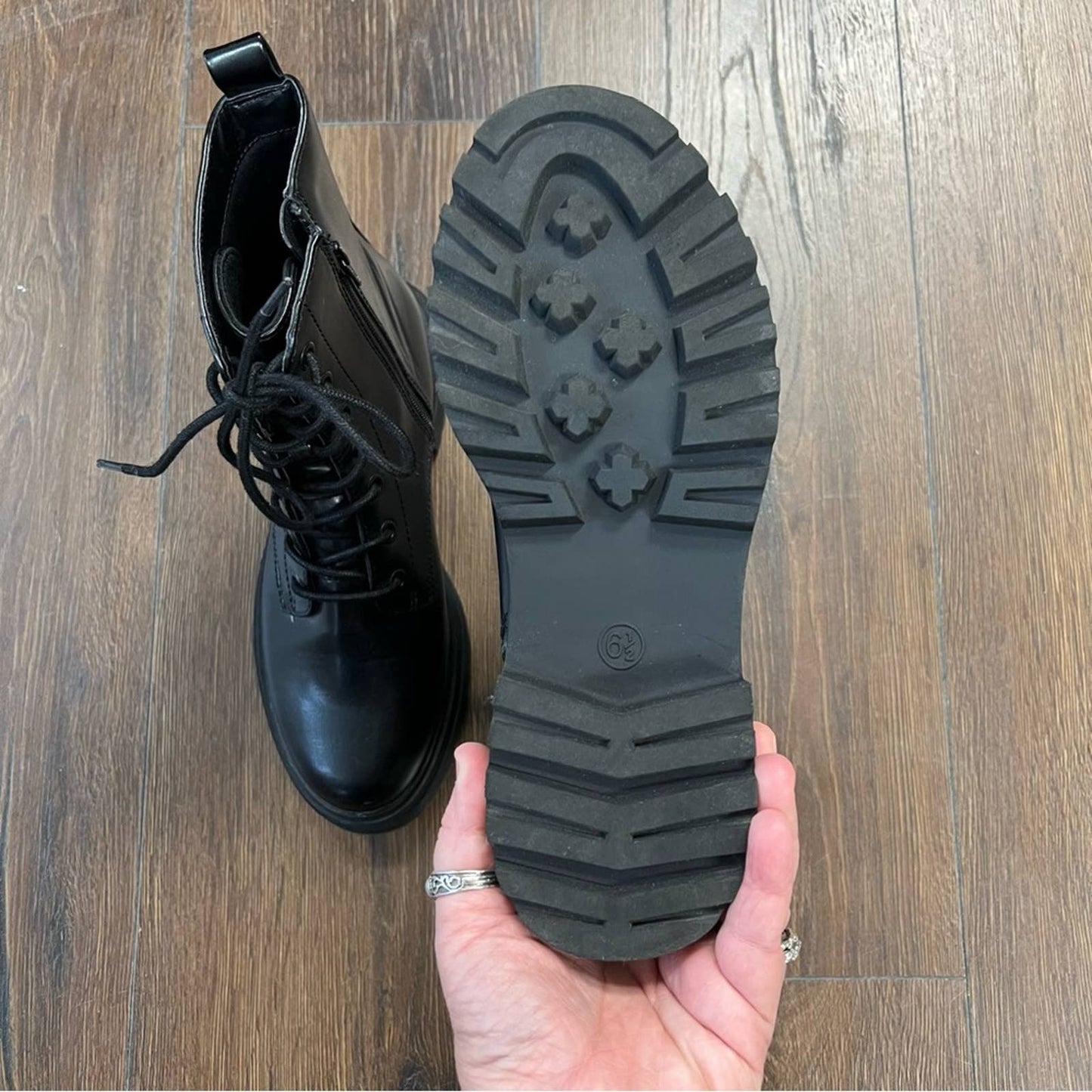 🆕 A New Day black combat boots SZ 6.5