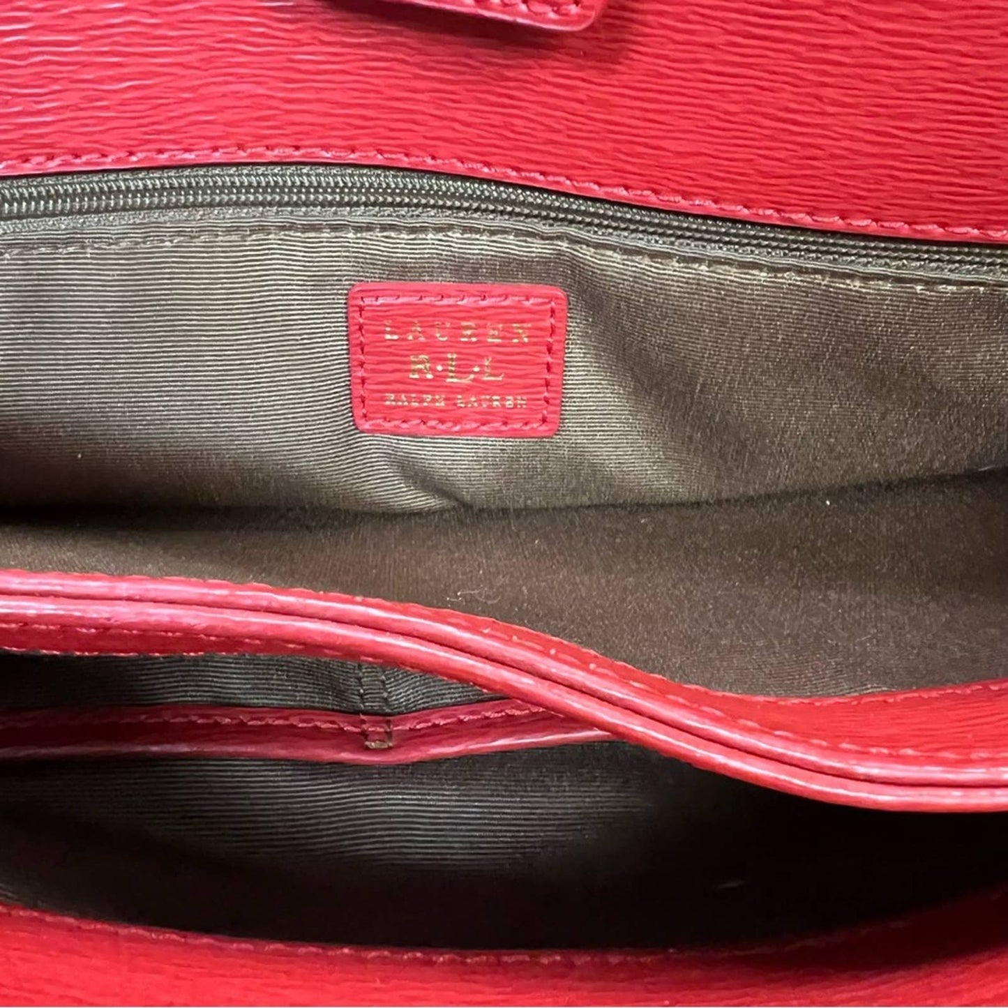 Ralph Lauren Newberry red satchel