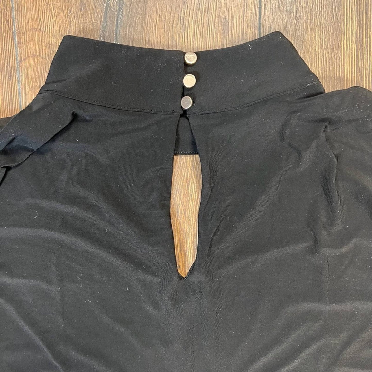 White House black market Mock-Neck Black Knit Shift Dress SZ XL