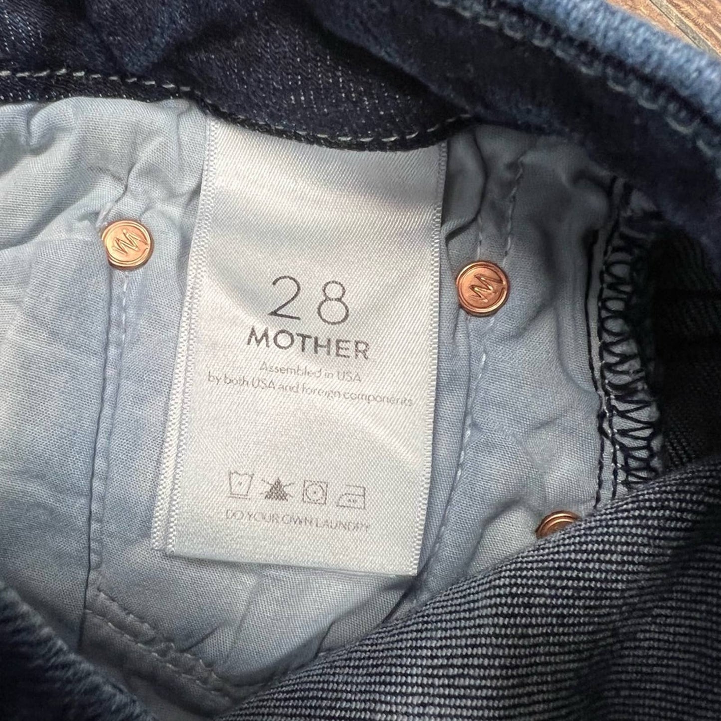 Mother high waisted looker ankle fray jeans SZ 28/6