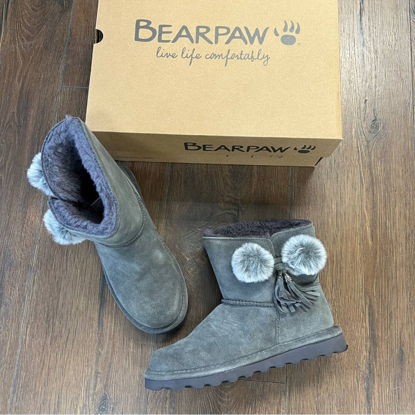 🆕 BEARPAW Ashlyn Suede Water- and Stain-Repellent Boot SZ 7