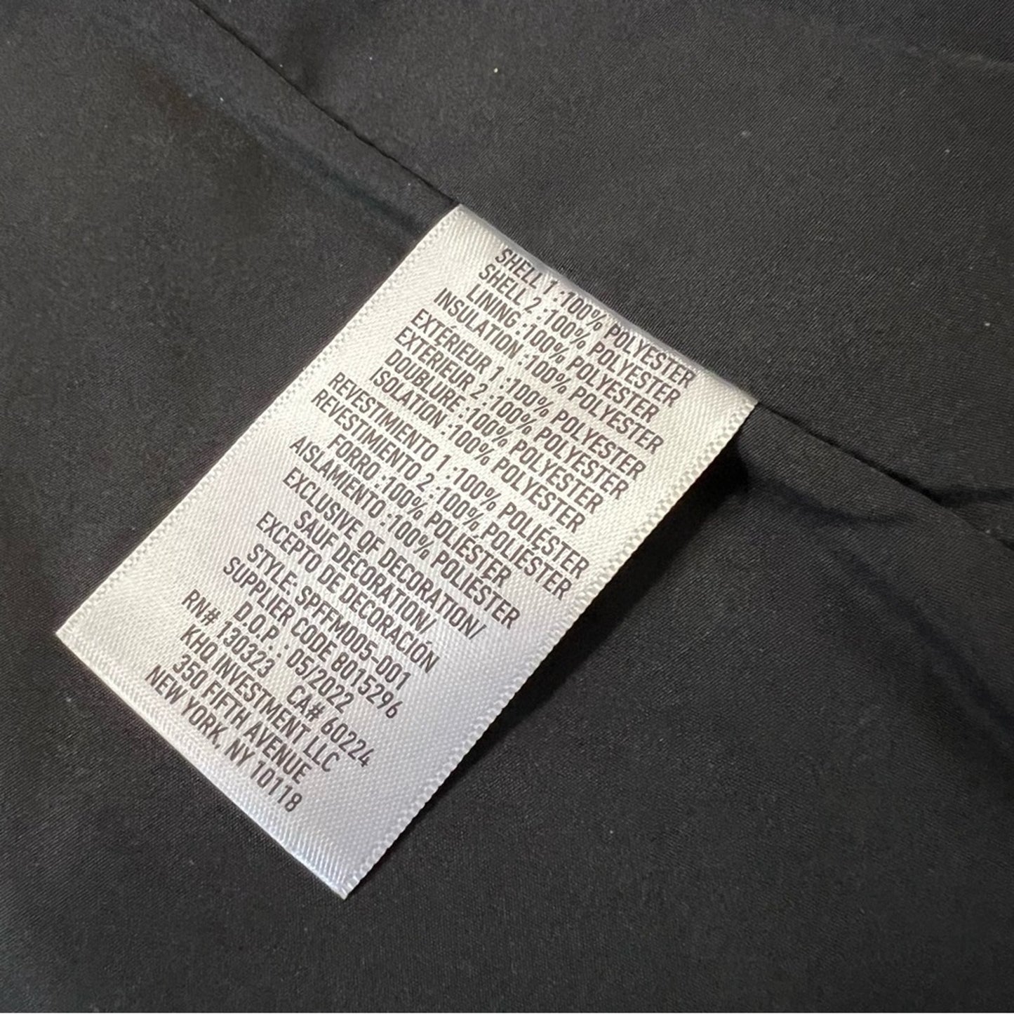 Spyder Full Zip Coat Black SZ SM