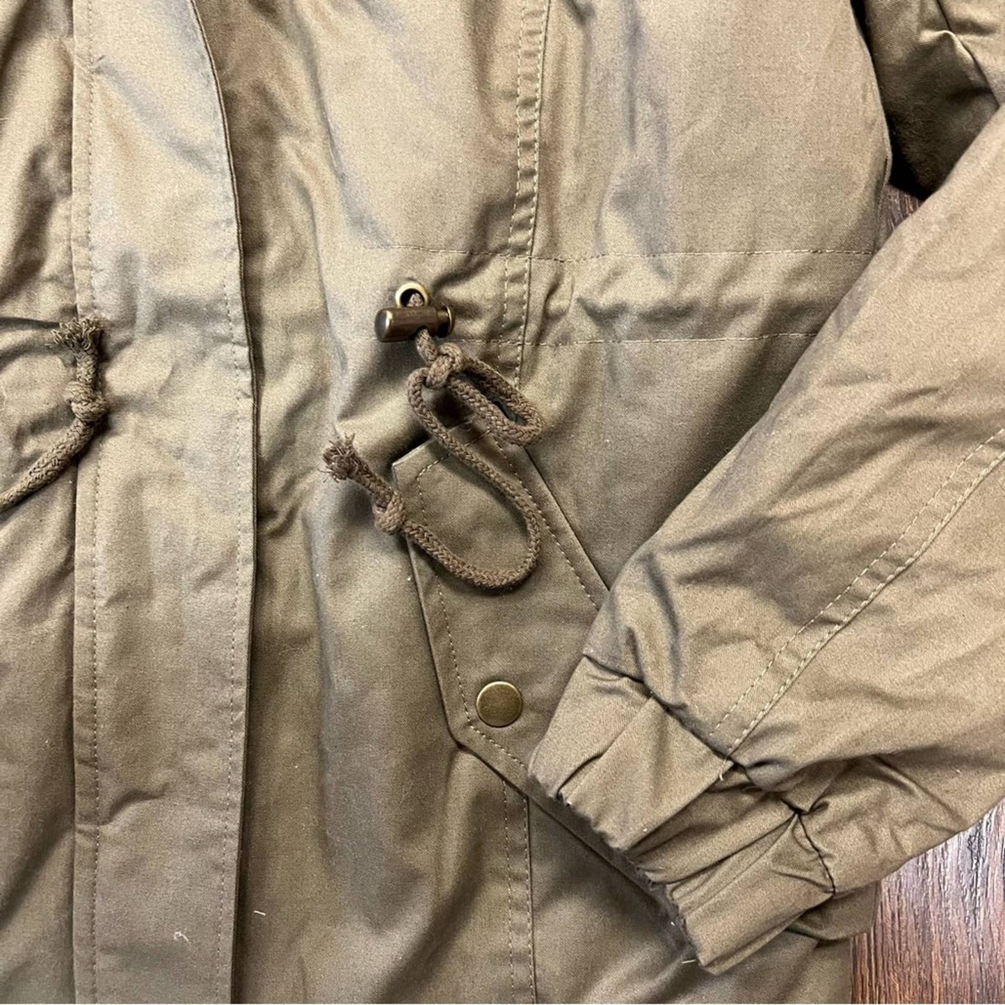 Love Tree Olive Sherpa lined parka SZ SM