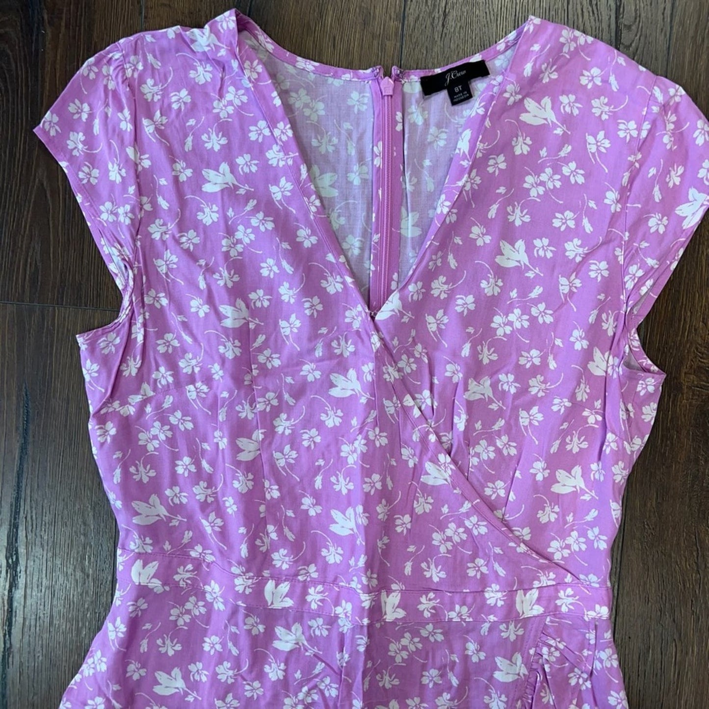 J.Crew ruffle front faux wrap dress SZ 8T