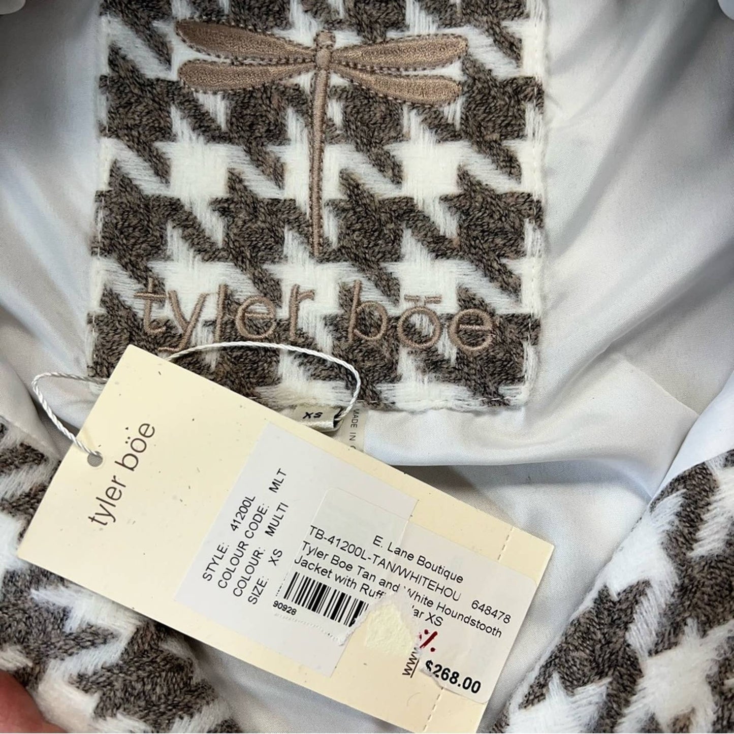 🆕 Tyler Boe Anthropologie houndstooth jacket blazer SZ XS