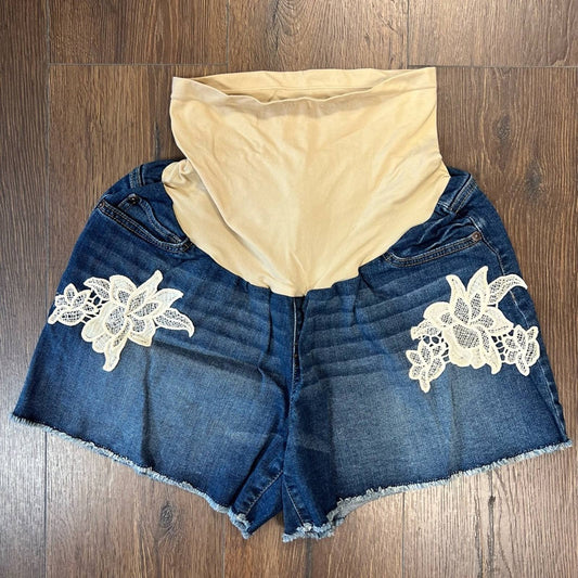 Indigo Blue maternity denim short SZ XL