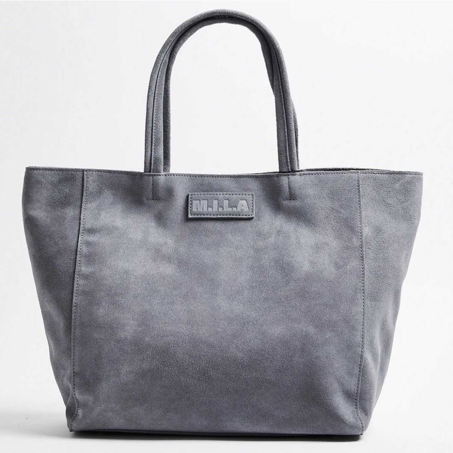 M.I.L.A. made in Los Angeles - gray Suede Tote w/ Tassel